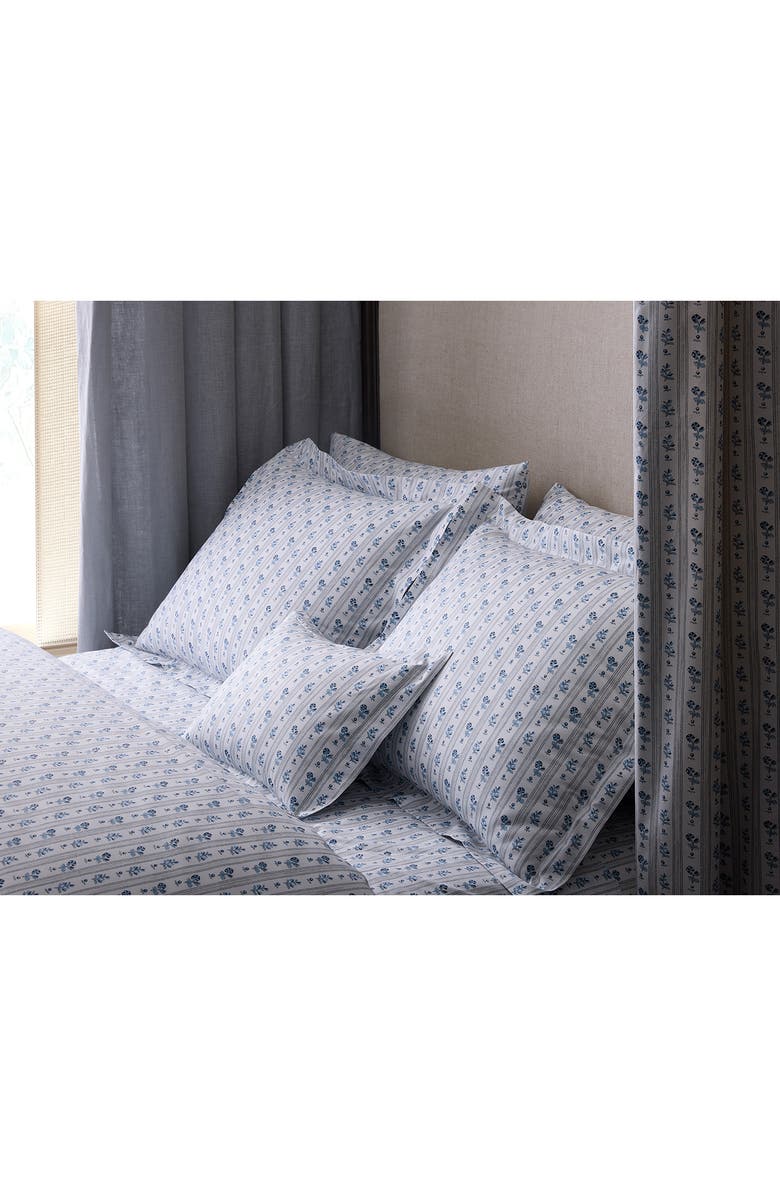 Matouk Cabanon Stripe Duvet Cover, Alternate, color, Blue