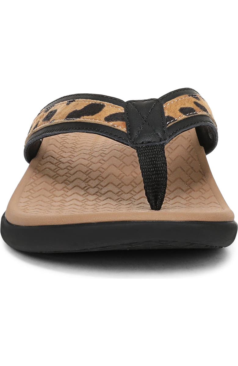 Vionic Tide 2.0 Flip Flop, Alternate, color, Black Leopard Suede