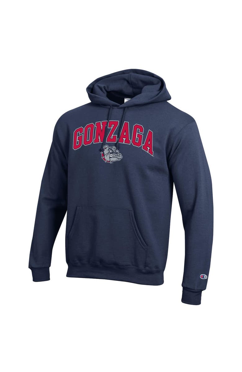 Champion Men's Champion  Navy Gonzaga Bulldogs Arched Logo Fleece Pullover Hoodie, Alternate, color, Navy