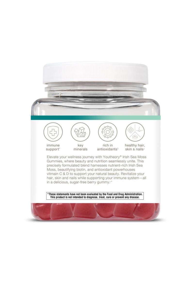 Zero Sugar Irish Sea Moss Gummy Supplement 90 Count, Alternate, color, None