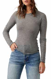 Free People Be My Baby Long Sleeve Knit Top