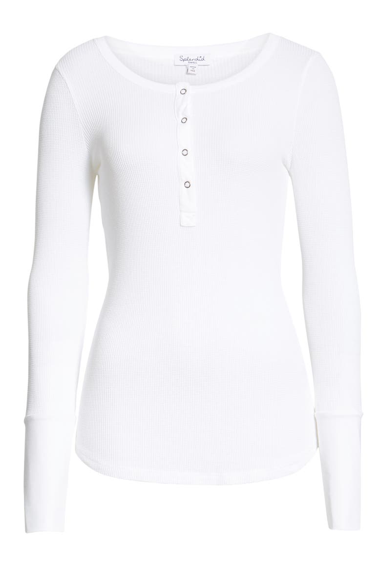 Classic Thermal Henley, Alternate, color, WHITE
