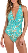 L'AGENCE Hadley Cherry Twist One-Piece Swimsuit