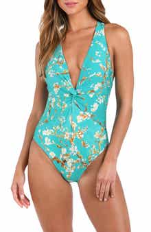 L'AGENCE Hadley Cherry Twist One-Piece Swimsuit