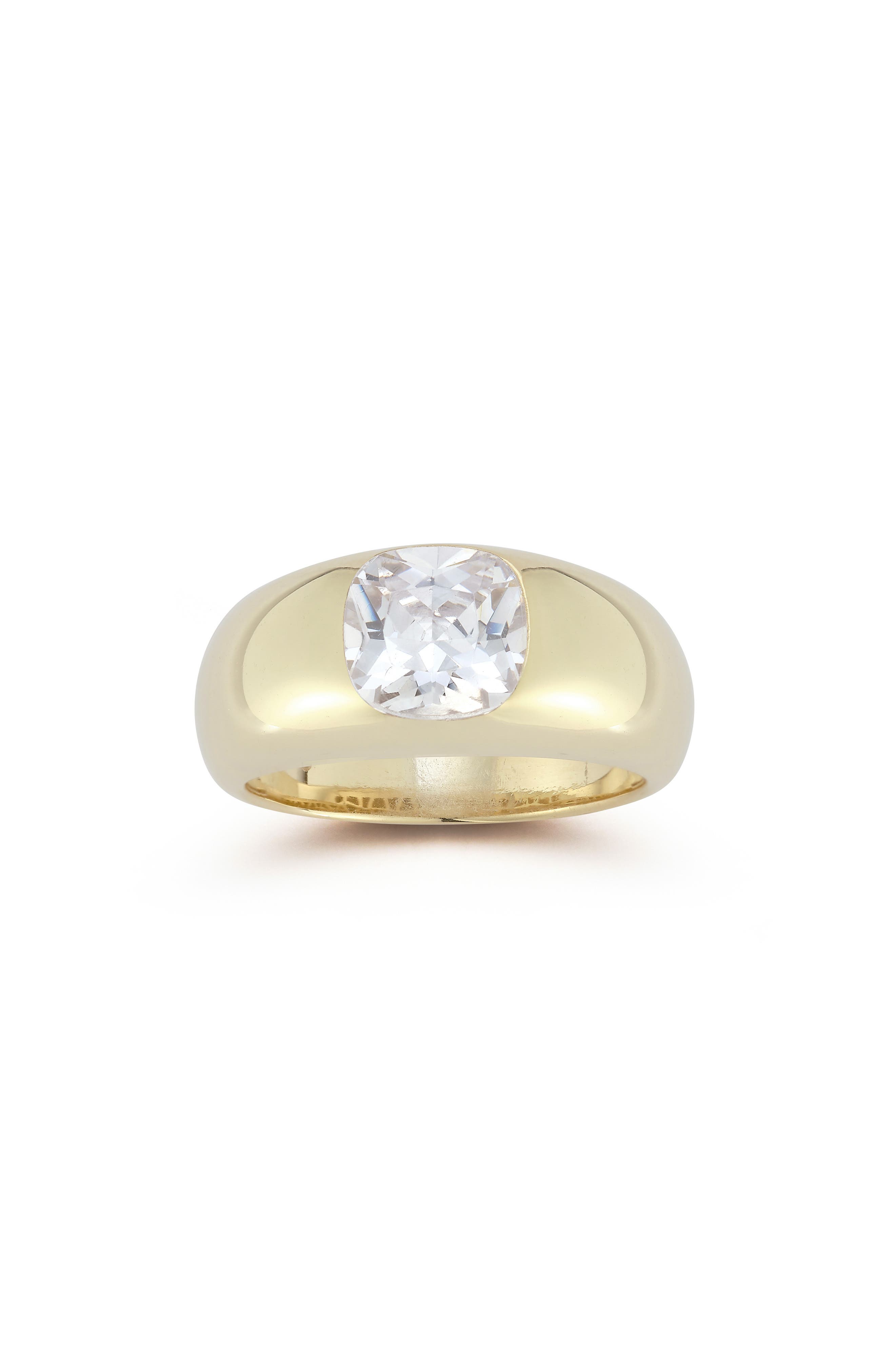 CHLOE AND MADISON 14K Gold Plated Sterling Silver Dome Ring