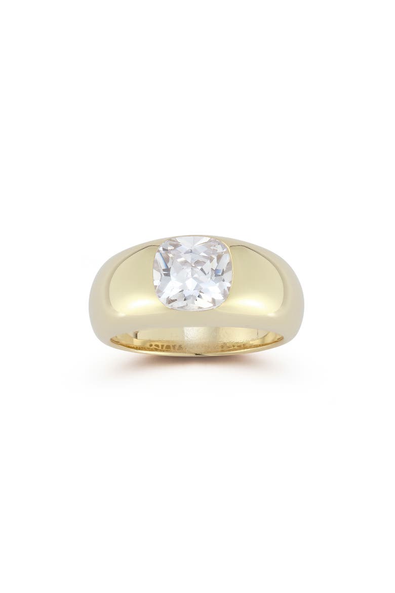 14K Gold Plated Sterling Silver Dome Ring, Main, color, GOLD