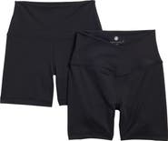 YOGALICIOUS 2-Pack Lux Crossover Front High Waist Bike Shorts