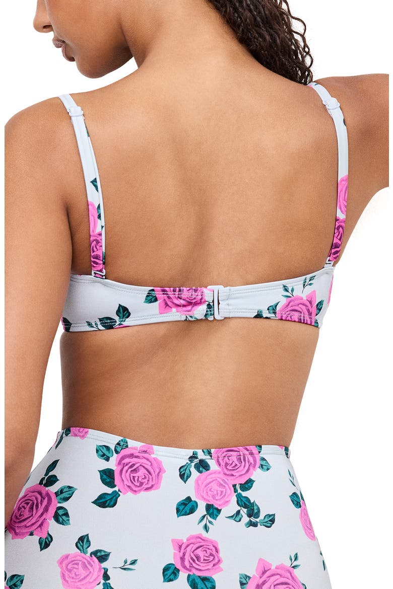 Floral Satin Underwire Bikini Top, Alternate, color, VINTAGE ROSE001