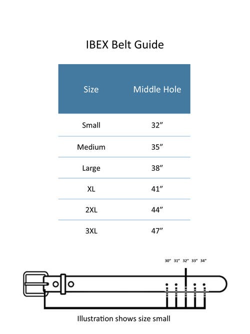 Ibex England Casual 35mm Belt With Double Loop Keeper In Dark Brown