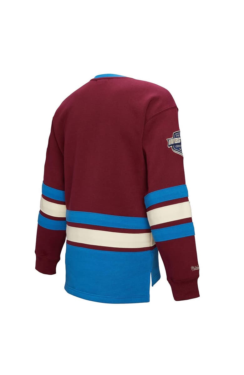 Mitchell & Ness Women's Mitchell & Ness Burgundy Colorado Avalanche Heritage Lace-Up Pullover Sweatshirt, Alternate, color, Burgundy