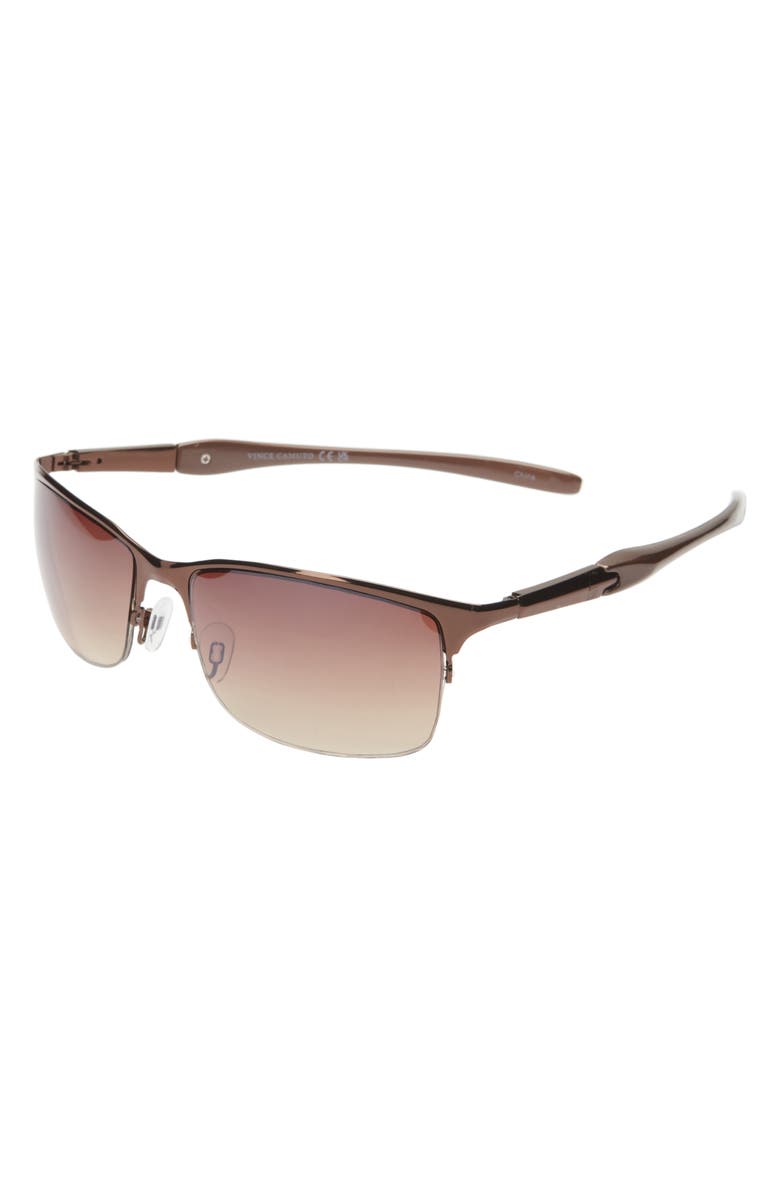Vince Camuto 62mm Half Rim Sunglasses, Alternate, color, Bronze