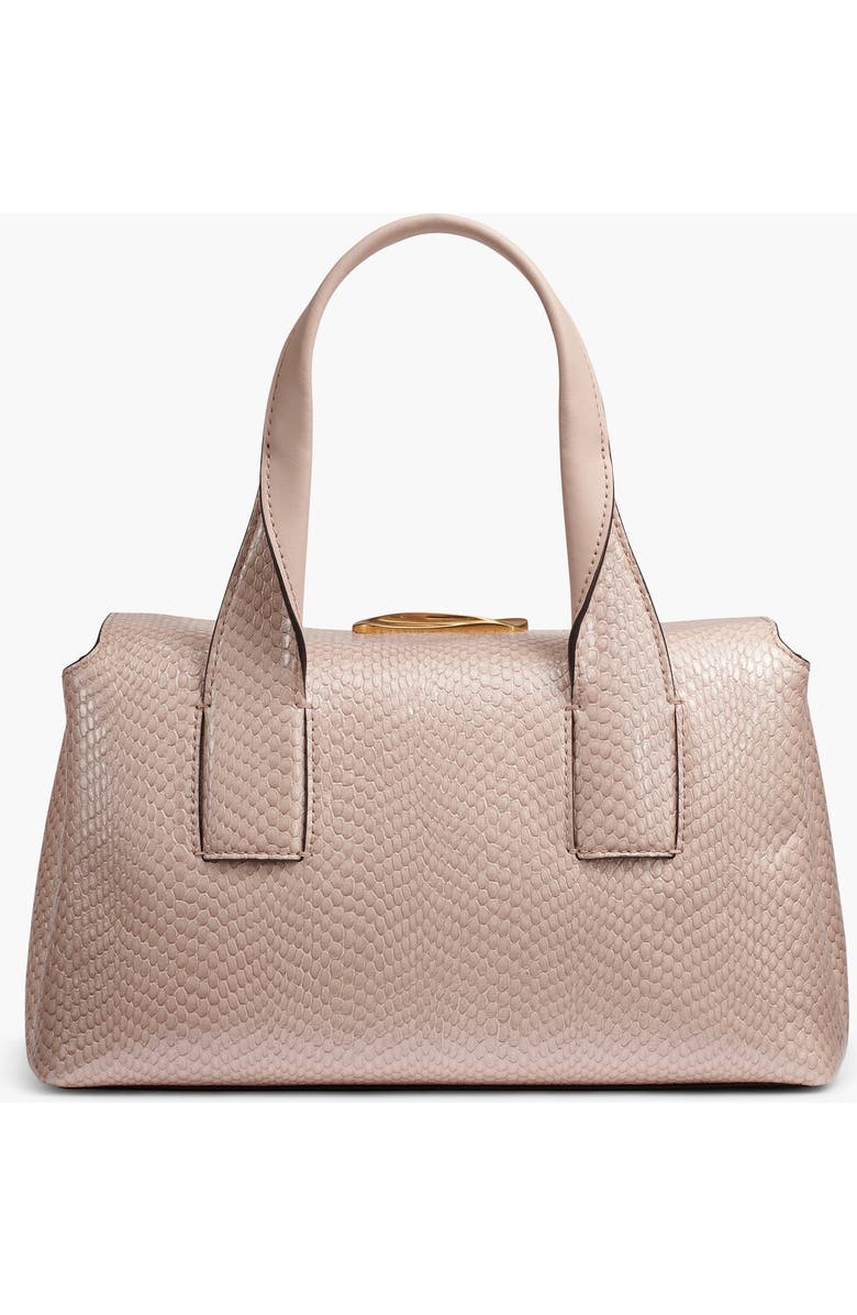 Donna Karan New York Amagansett Snake Satchel, Alternate, color, Snow Petal