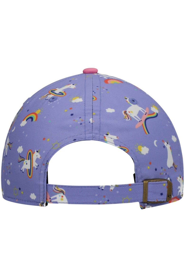 Girls Preschool '47 Purple Miami Dolphins Unicorn Clean Up Adjustable Hat, Alternate, color, Purple