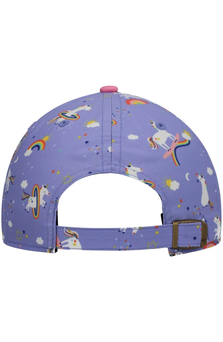 '47 Girls Preschool '47 Purple Miami Dolphins Unicorn Clean Up Adjustable Hat, Alternate, color, Purple