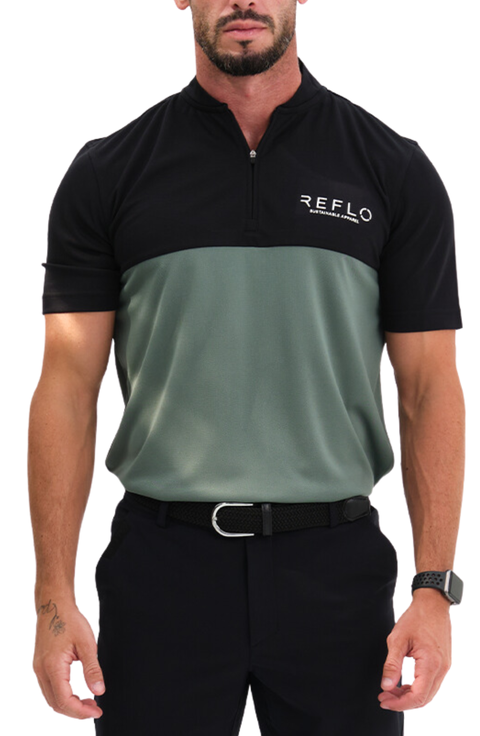 Tobol Modern Zip Performance Polo