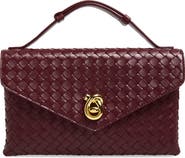 Bottega Veneta Knot Lock Intrecciato Leather Shoulder Bag