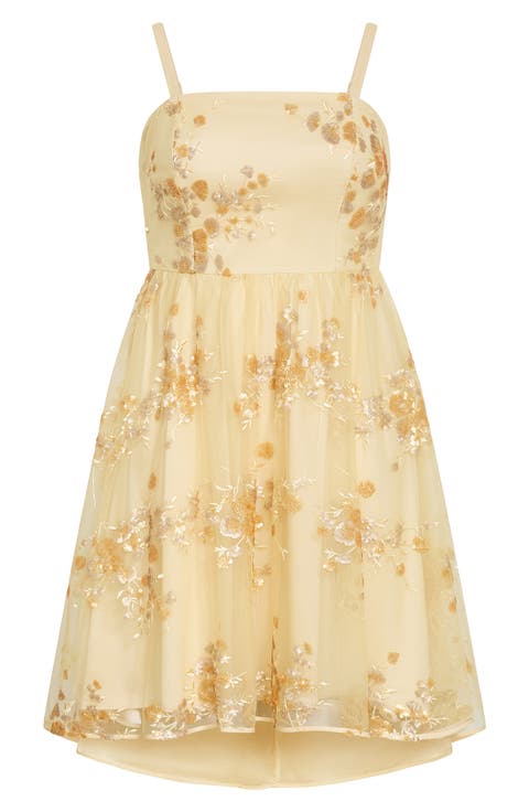 Addison Embroidered Tulle Dress