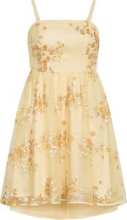 City Chic Addison Embroidered Tulle Dress