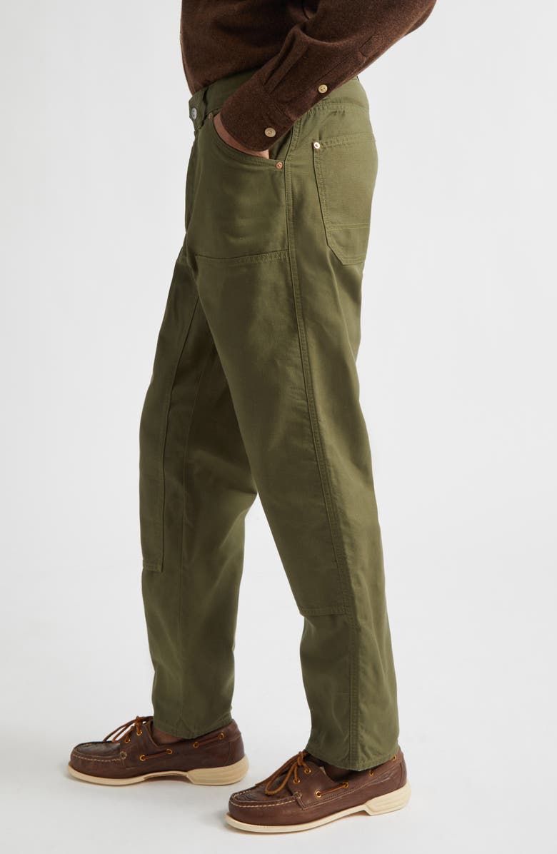 Drake
s Cotton Canvas Carpenter Pants, Alternate, color, Olive Drab