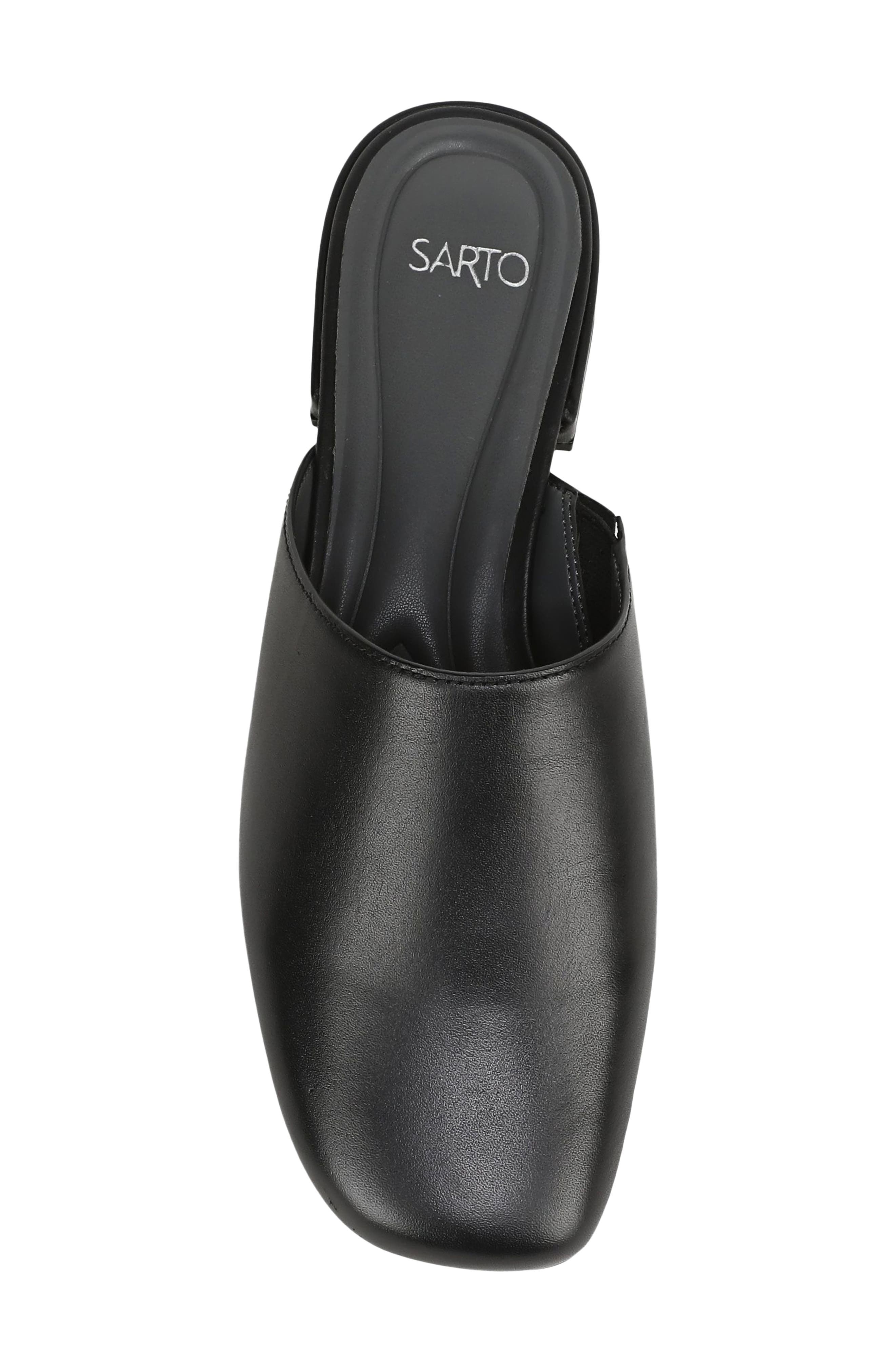 Olena Mule, Alternate, color, BLACK LEATHER