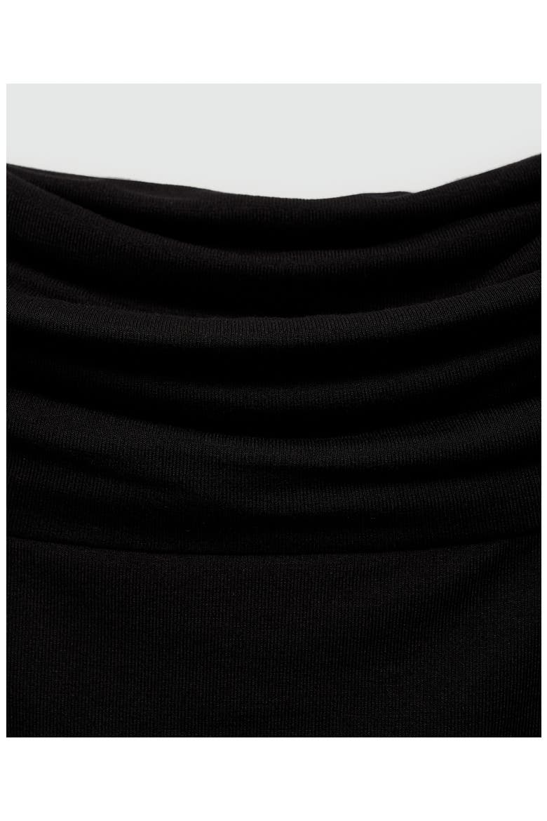 Off the Shoulder Long Sleeve T-Shirt, Alternate, color, BLACK
