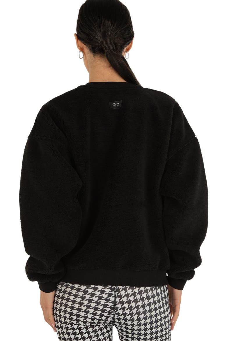 Teddy Micro Fleece Lined Sweatshirt, Alternate, color, Black