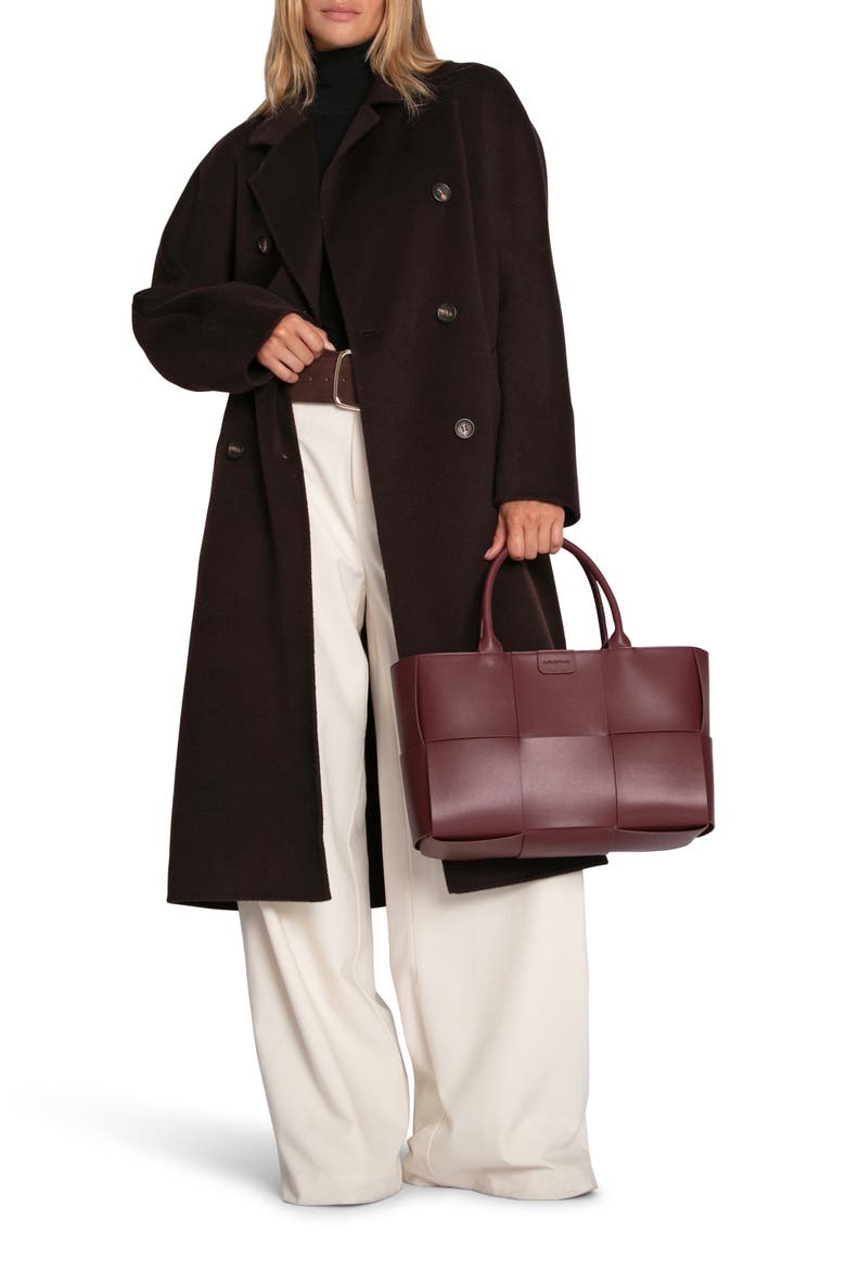 Real Love Double Breasted Maxi Coat, Alternate, color, CHOCOLATE