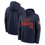 Nike Men's Nike Charles Barkley Navy Auburn Tigers  Name & Number Club Fleece Hoodie