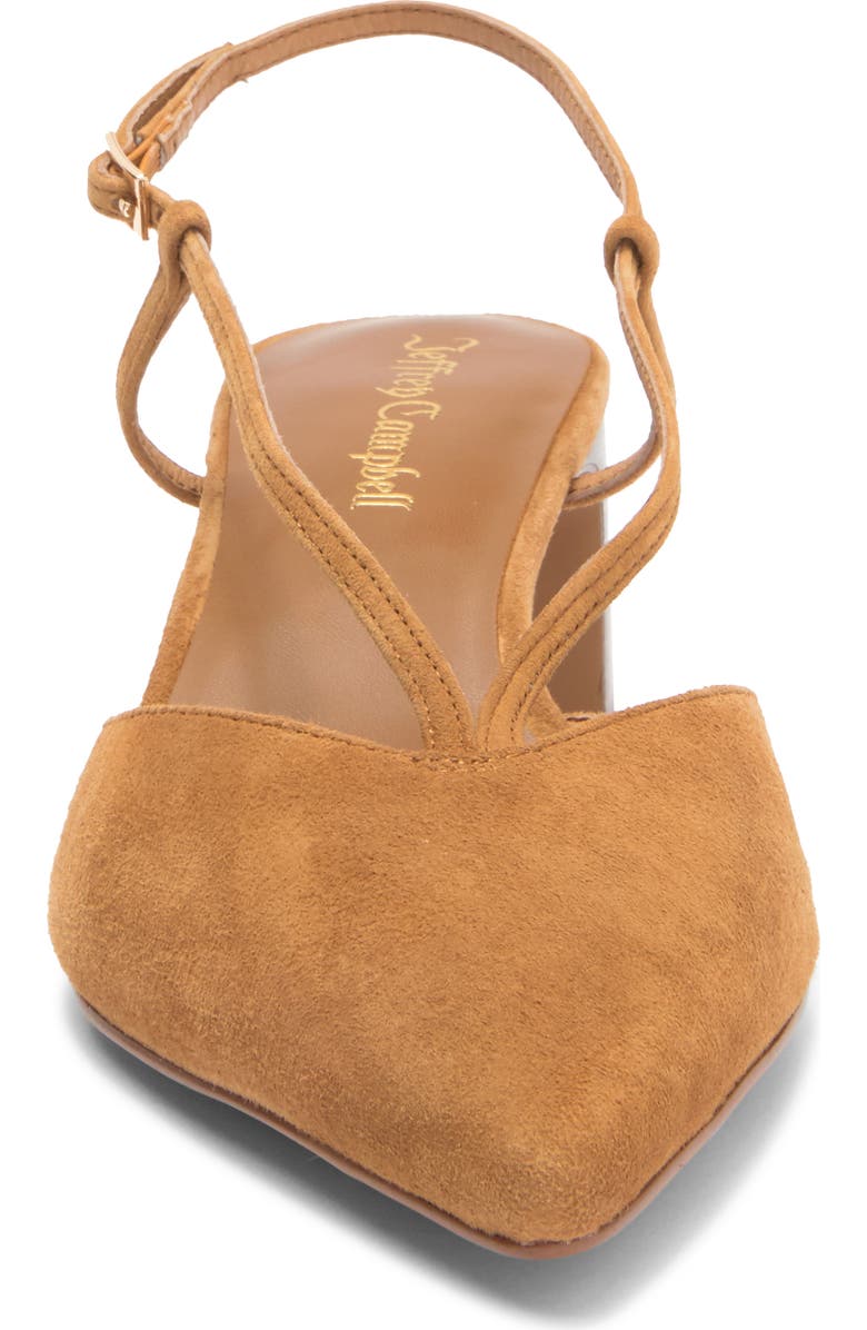Jeffrey Campbell Annemarie Slingback Pointed Toe Pump, Alternate, color, Tan Suede