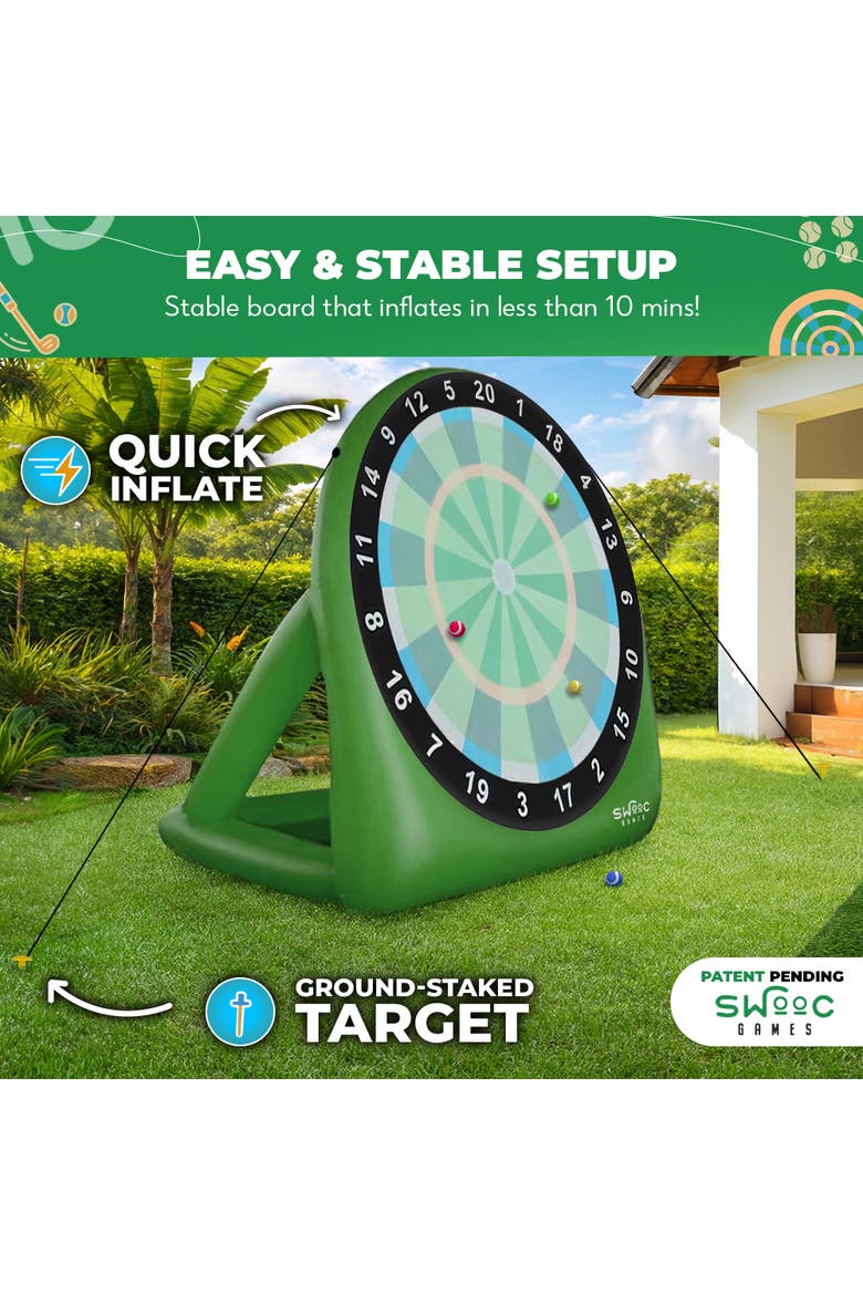 XL Bull Chipper Giant Golf Darts, Alternate, color, Green