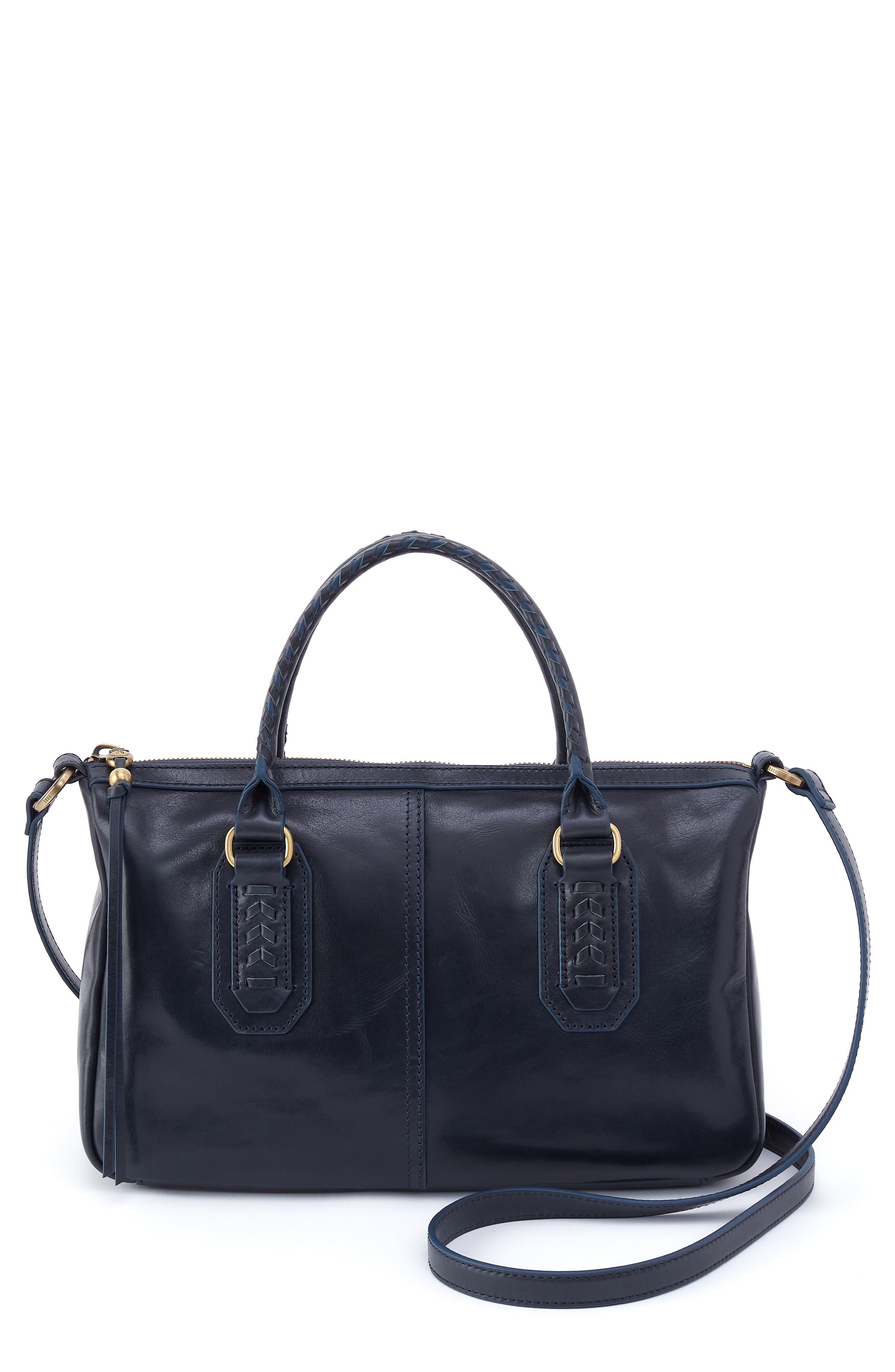 HOBO Expedition Leather Satchel, Main, color, Navy Horizon