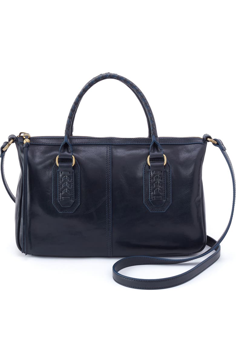 HOBO Expedition Leather Satchel, Main, color, Navy Horizon