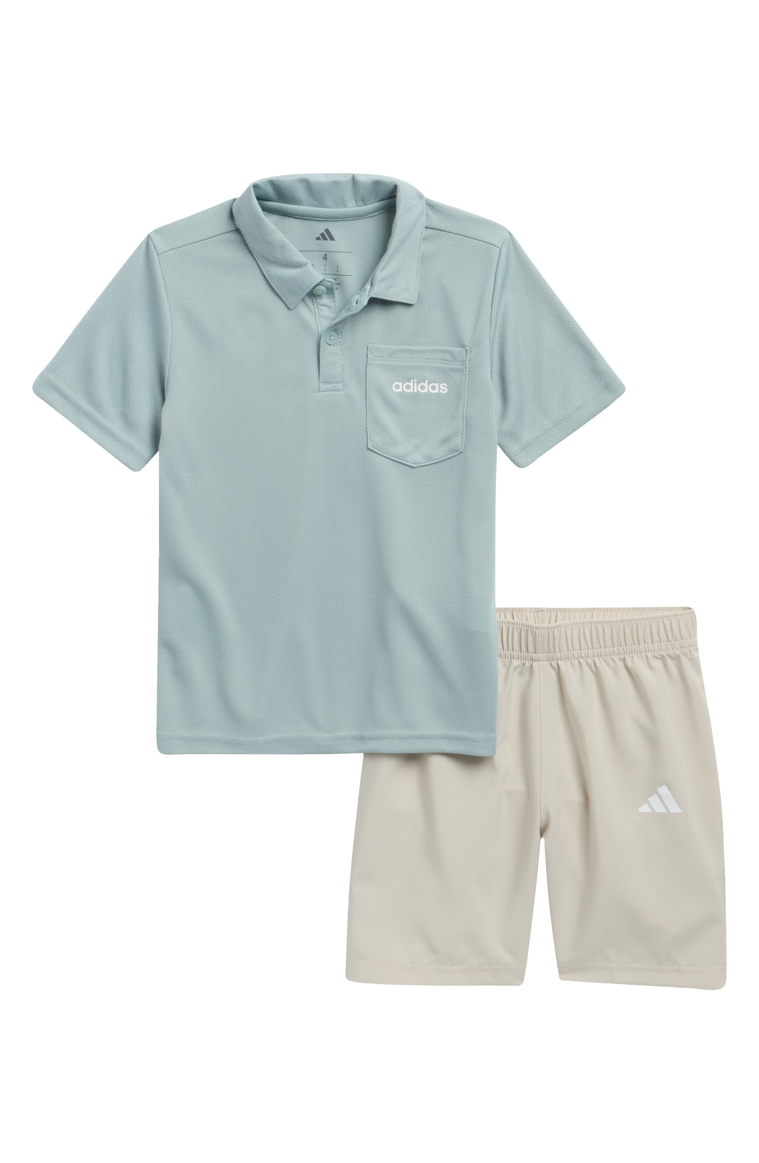 adidas Kids' Mesh Polo & Shorts Set