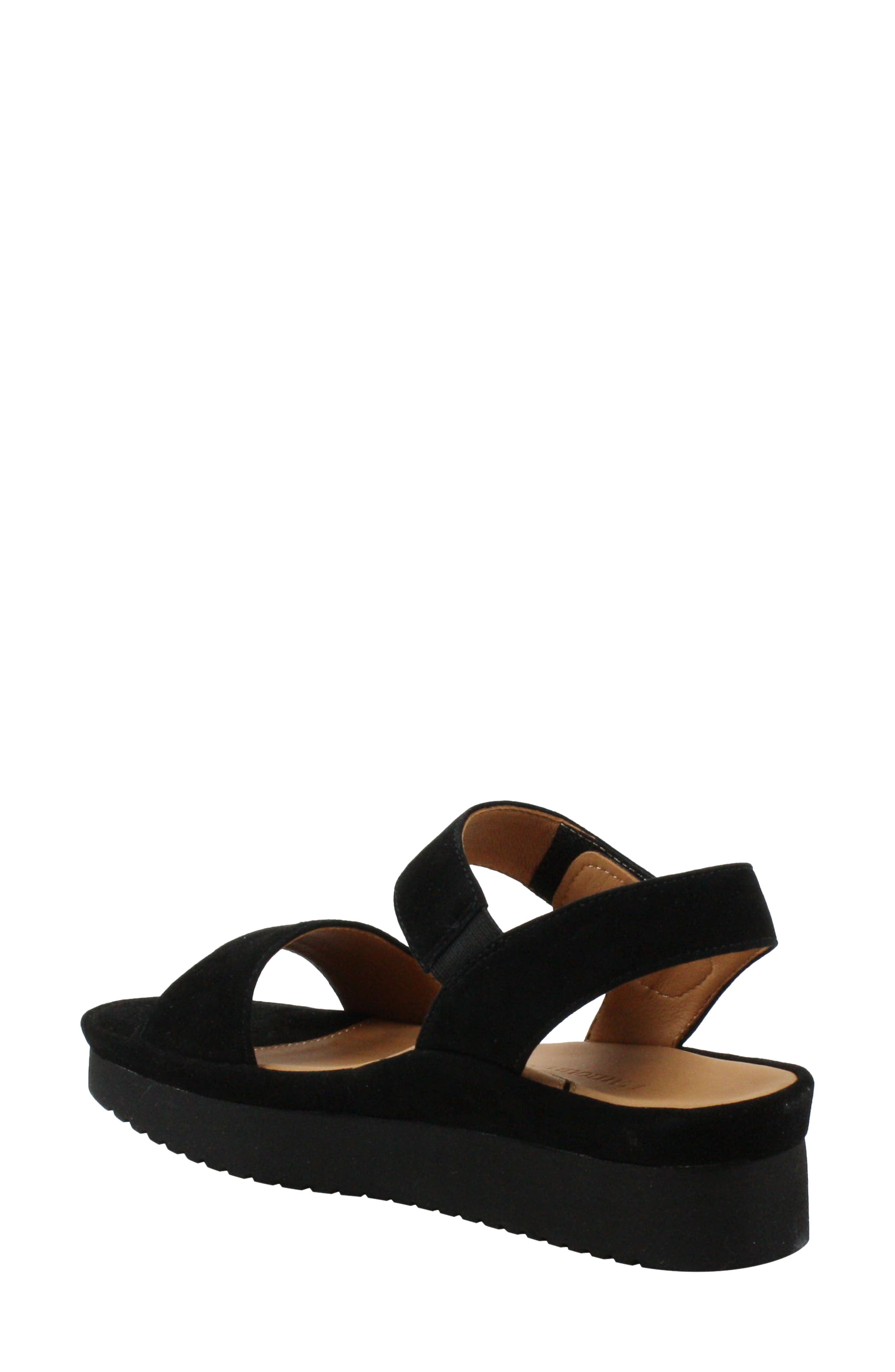 L'Amour des Pieds Abrilla Slingback Platform Sandal, Alternate, color, Black Suede