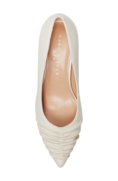 Marc Fisher Ltd Paria Pointed Toe Kitten Heel Pump In White