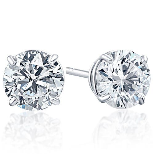 Bliss Diamond Certified 2.50ct Tw Diamond Studs 14k Gold Lab Grown Screw Back In Silver