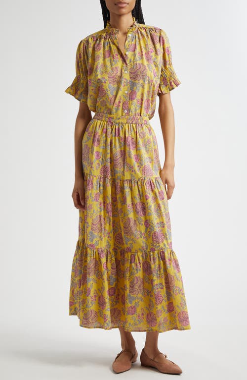 Mille Paola Floral Print Tie Waist Maxi Skirt