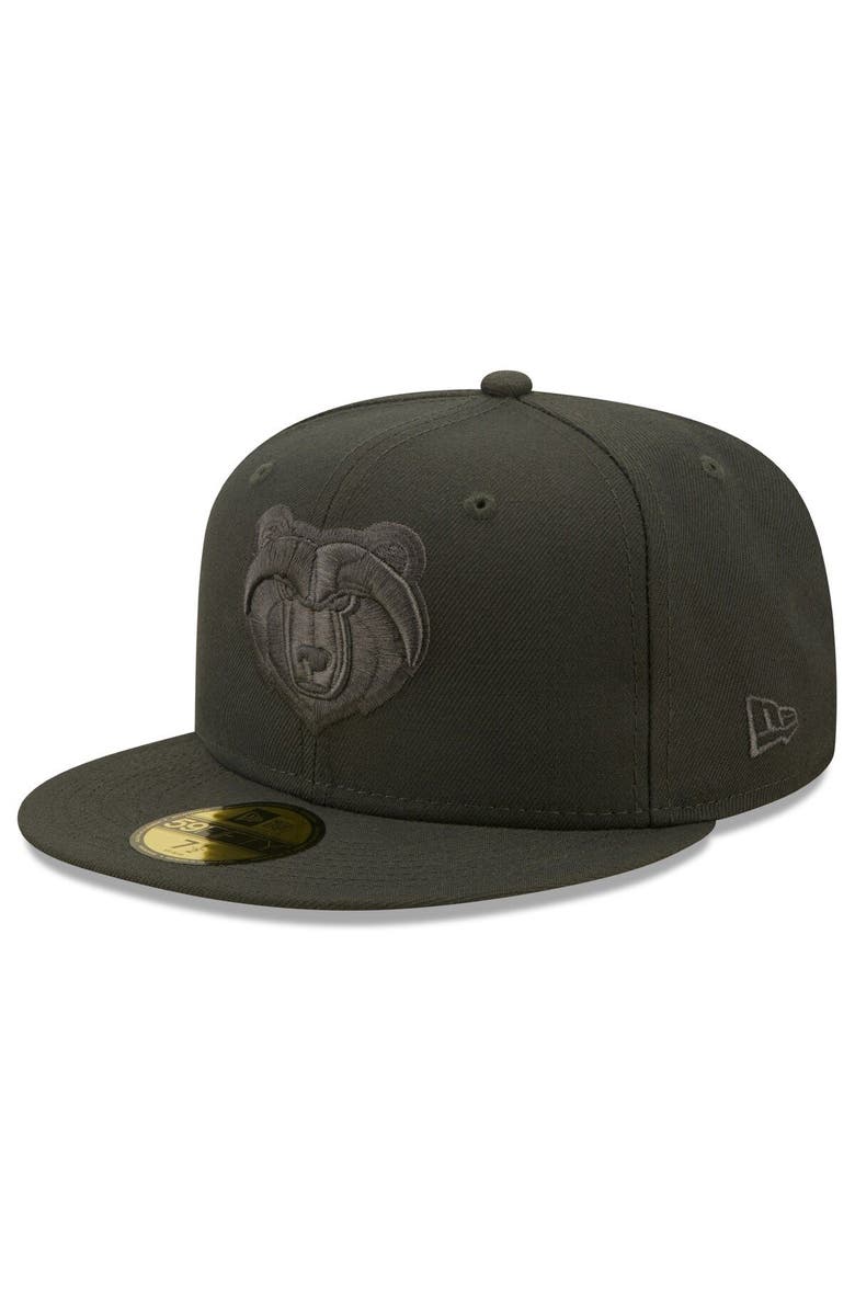 New Era Men's New Era Charcoal Memphis Grizzlies Steel Clouds Color Pack 59FIFTY Fitted Hat, Main, color,