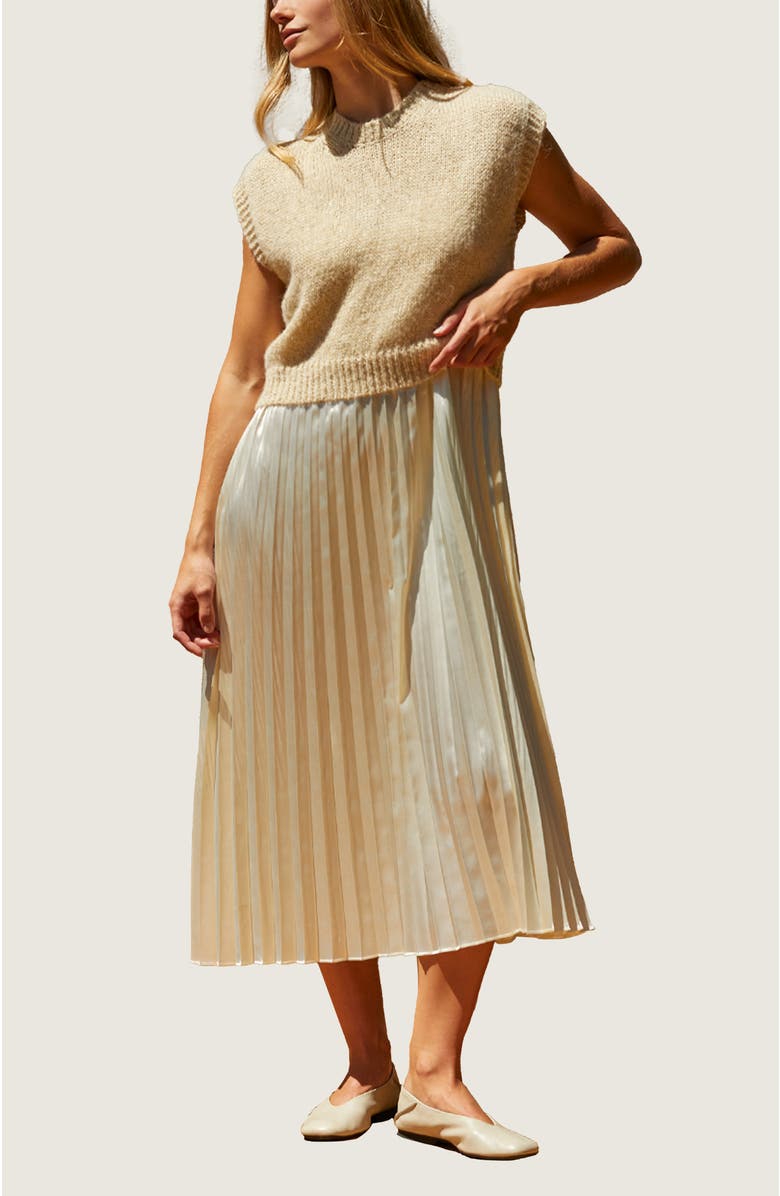 CRESCENT Twofer Sweater Top Dress, Main, color,