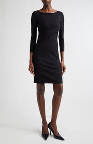 Emporio Armani Punto Milano Long Sleeve Jersey Dress