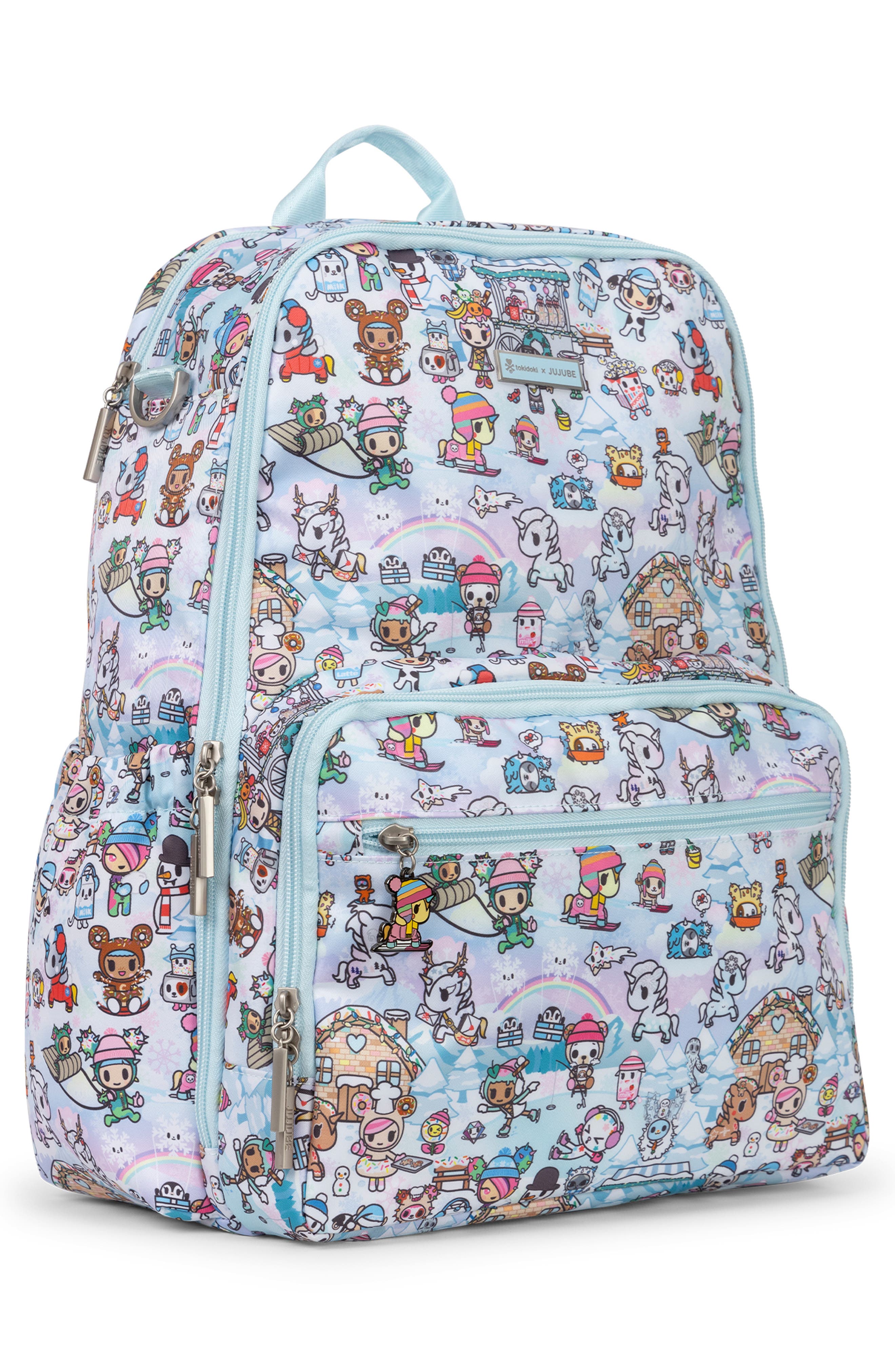 JuJuBe Zealous Water Resistant Diaper Backpack, Alternate, color, Tokidoki Snow Day
