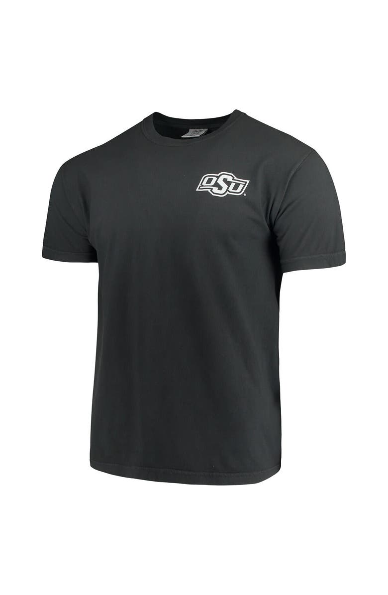 IMAGE ONE Men's Black Oklahoma State Cowboys Baseball Flag Comfort Colors T-Shirt, Alternate, color,