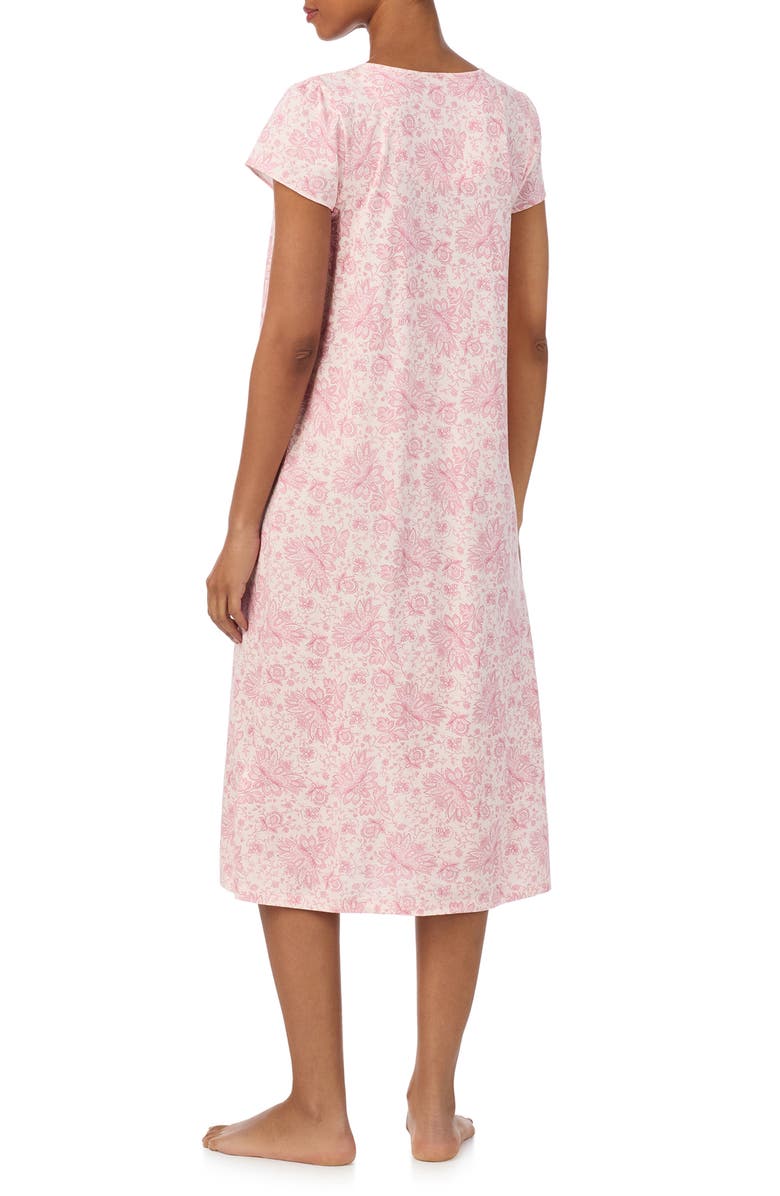 Lauren Ralph Lauren Pintuck Short Sleeve Nightgown, Alternate, color,