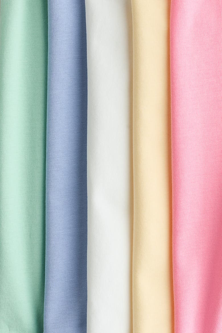 5-pack Cotton Tank Tops, Alternate, color, Pink/green