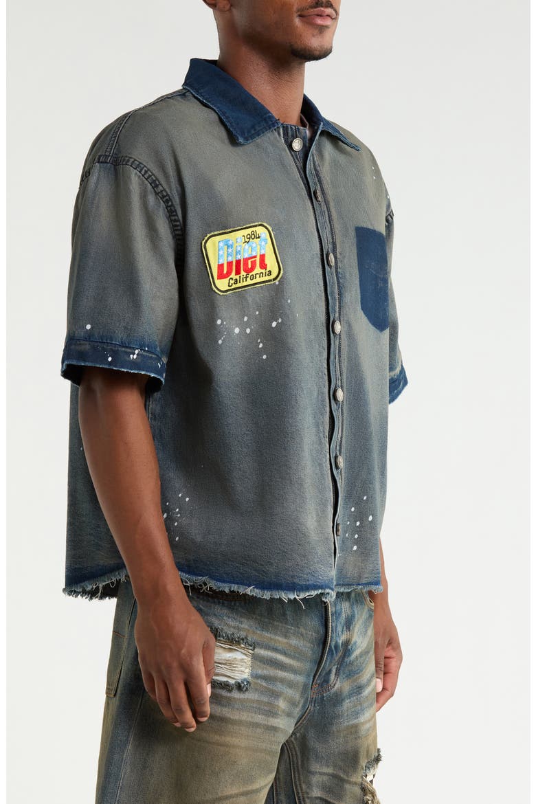 Mechanic Button-Up Shirt, Alternate, color, DARK INDIGO