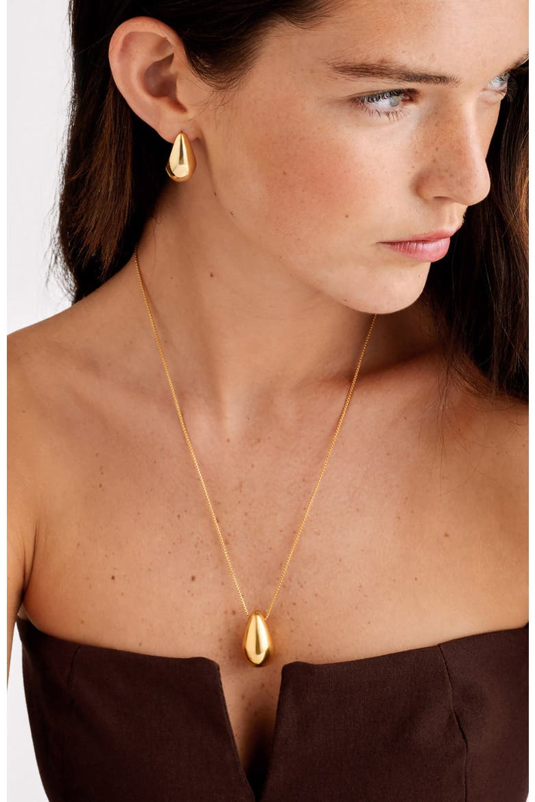Aura Earrings, Alternate, color, Gold