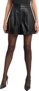 Bardot Leon Pleated Faux Leather Shorts