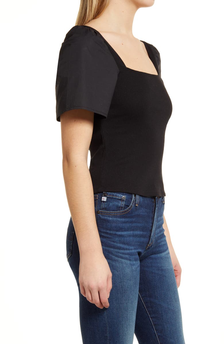 1.STATE Puff Sleeve Square Neck Top, Alternate, color, 