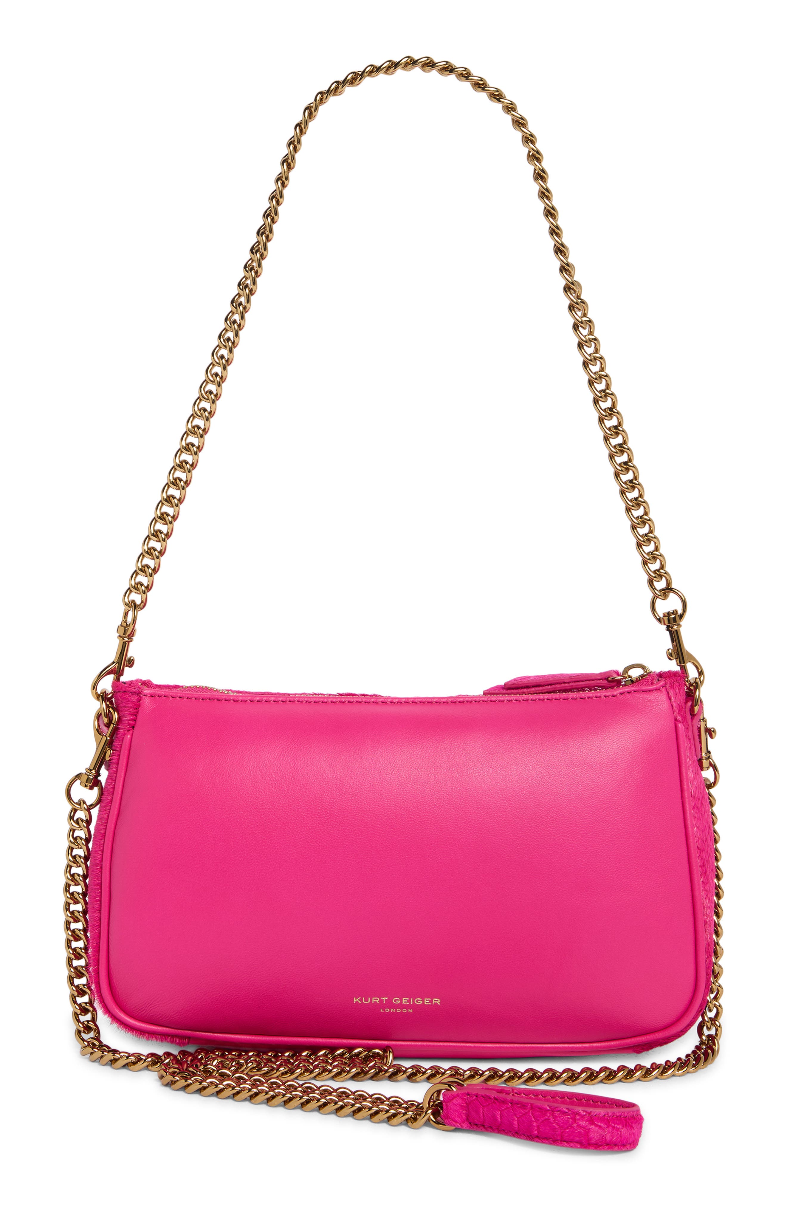 Kurt Geiger London Kew Pouch Shoulder Bag, Alternate, color, Bright Pink