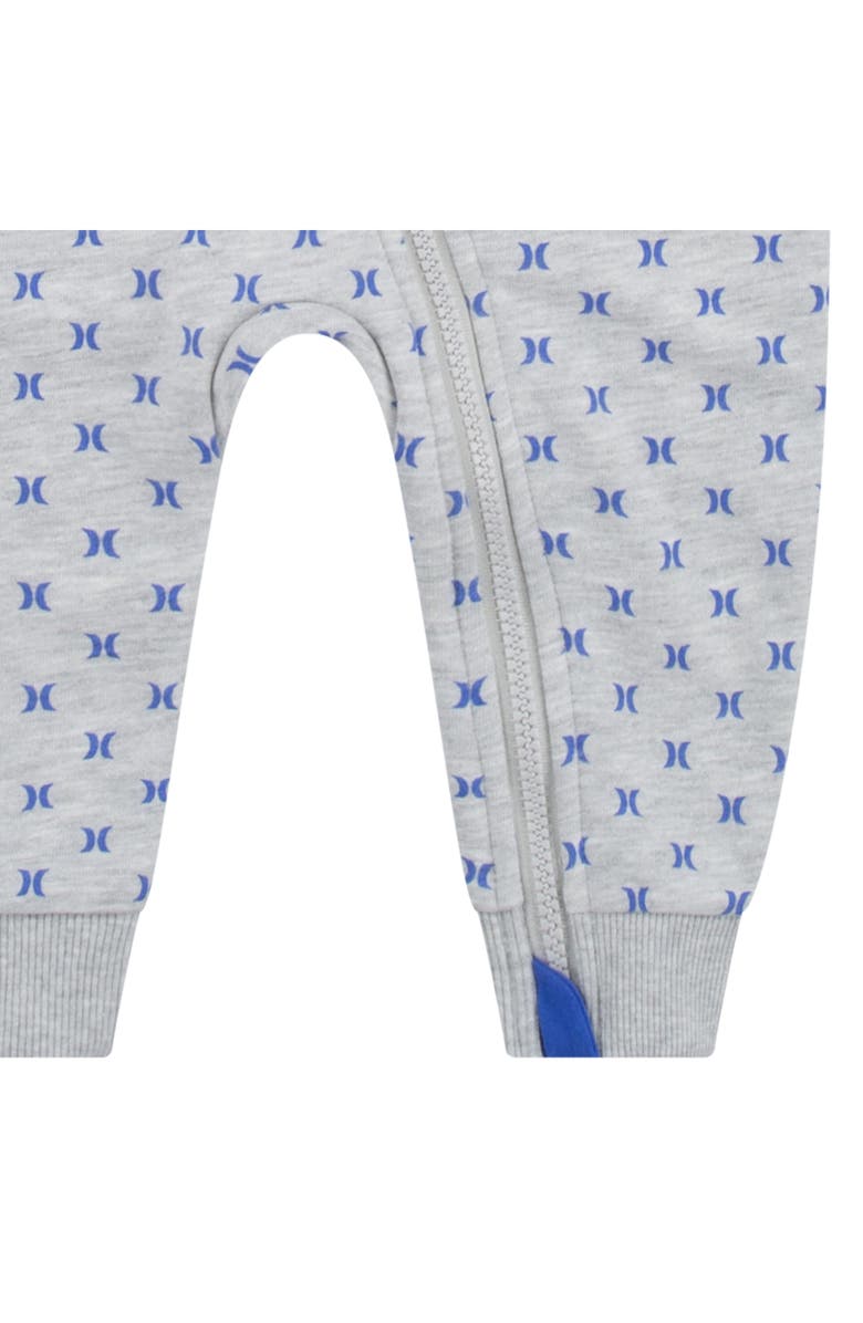 Hurley Fleece Hooded Coverall, Alternate, color, Light Gray Heather